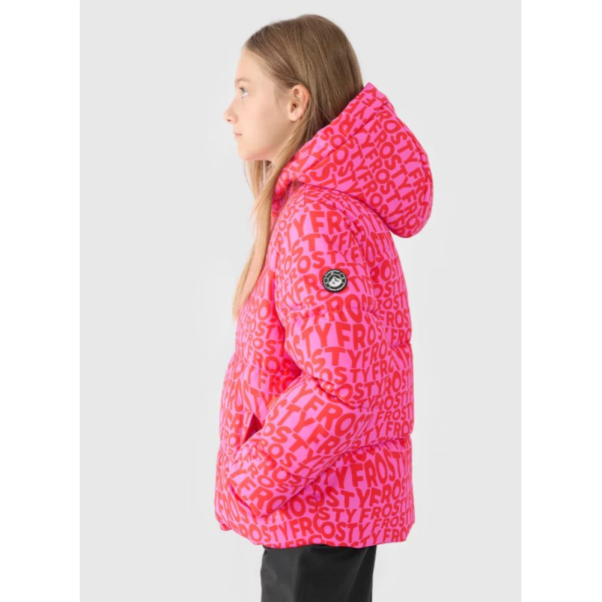Dievčenská lyžiarska bunda 4F JUNIOR TECHNICAL JACKET-JWAW24TTJAF544-90A-MULTICOLOUR ALLOVER · záber 2