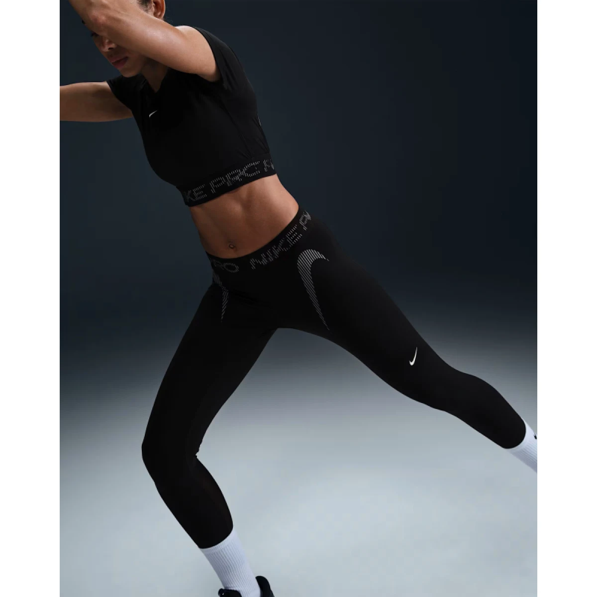 Dámske legíny NIKE PRO W NP DF MR 7 8 TIGHT TT GRX-010-Black · záber 5