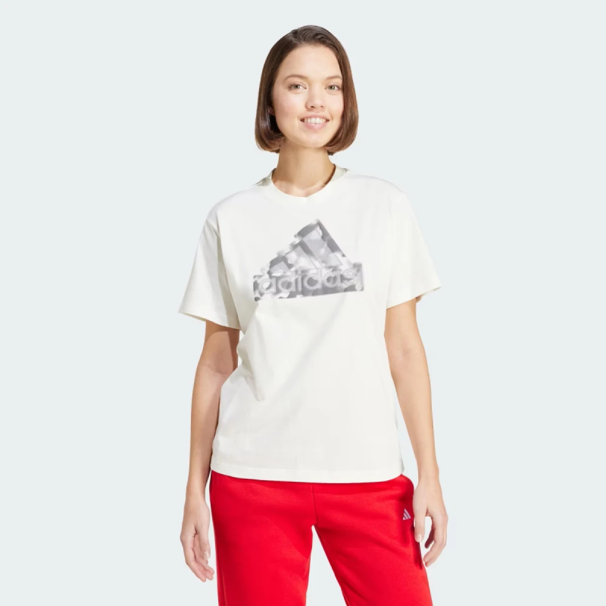 Dámske tričko s krátkym rukávom ADIDAS W FI LOGO T-IW5167-Beige · záber 2