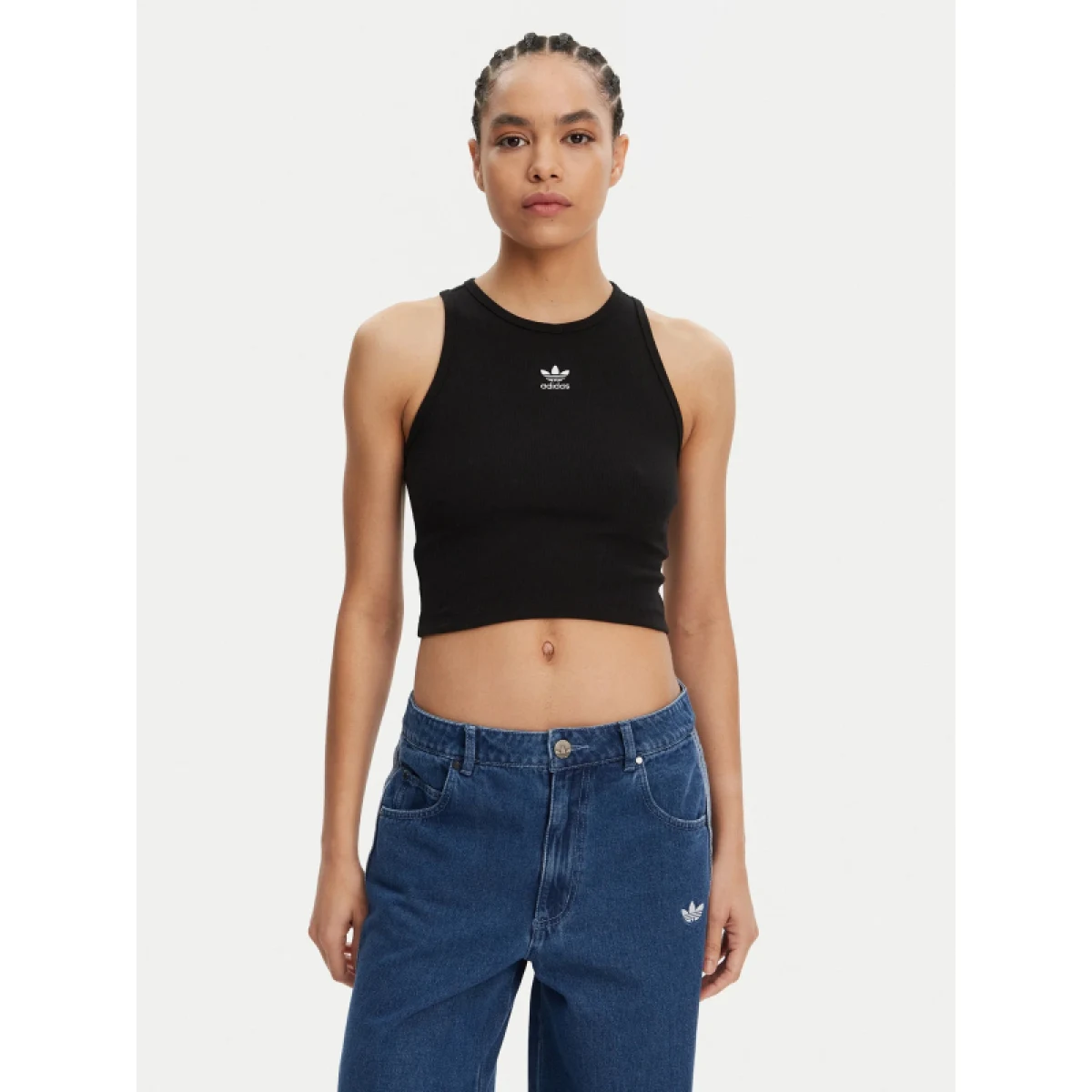 Dámske tielko ADIDAS ORIGINALS ESS RIB TANK-BLACK · záber 2