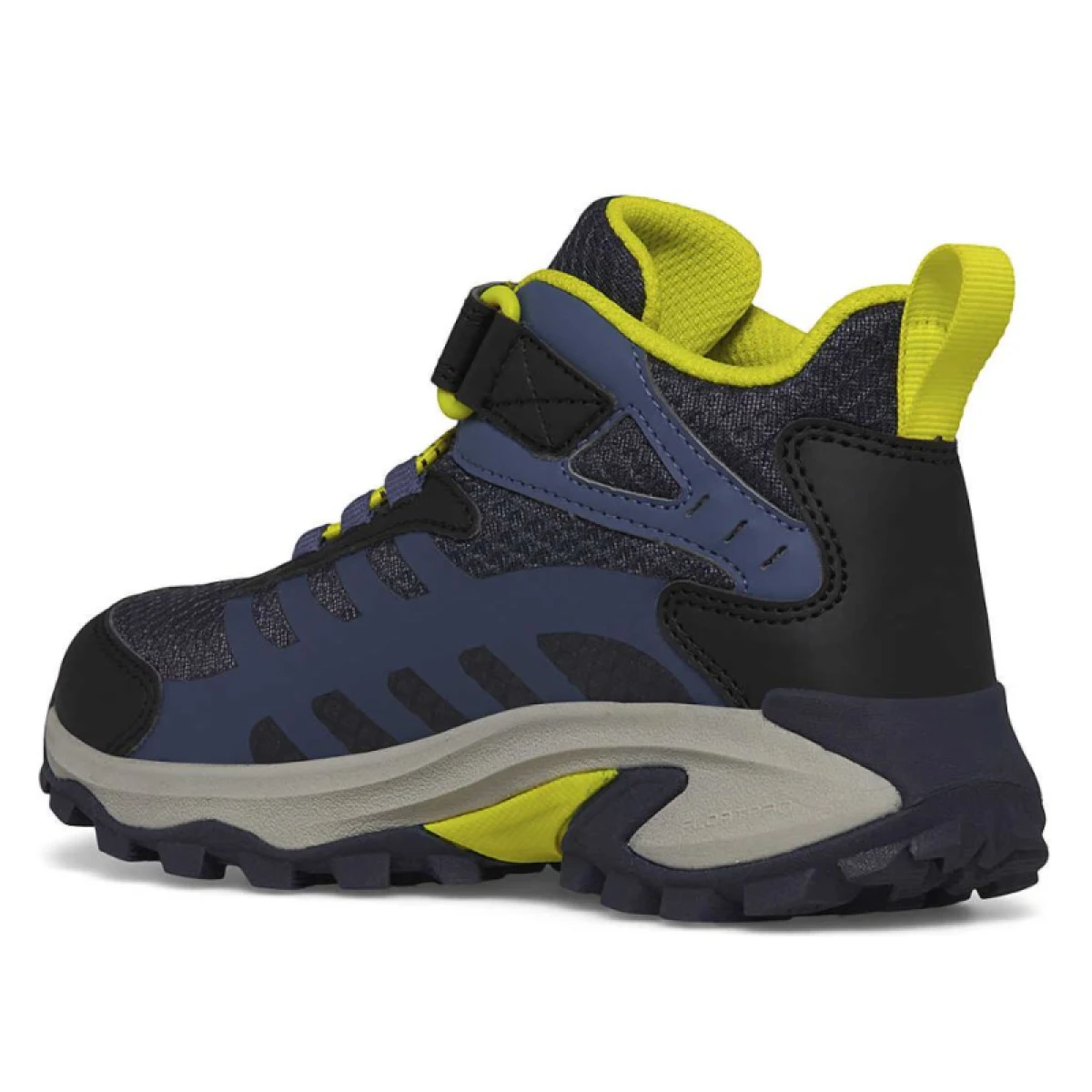 Chlapčenská členková turistická obuv MERRELL Moab Speed 2 Mid A C WTRPF K navy hiviz · záber 4