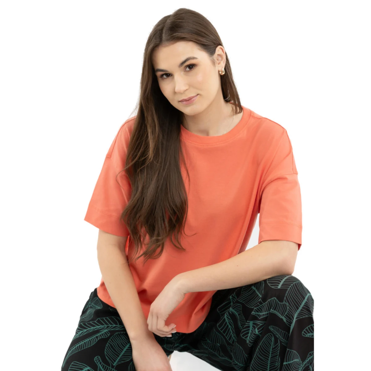 Dámske tričko s krátkym rukávom VOLCANO T-FLAME-405-CORAL · záber 2
