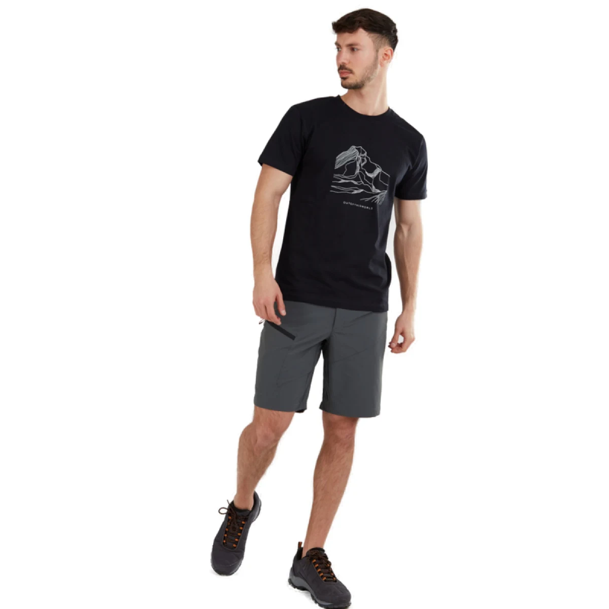 Pánske turistické kraťasy FUNDANGO Roger Trekking Short-755-steel · záber 3