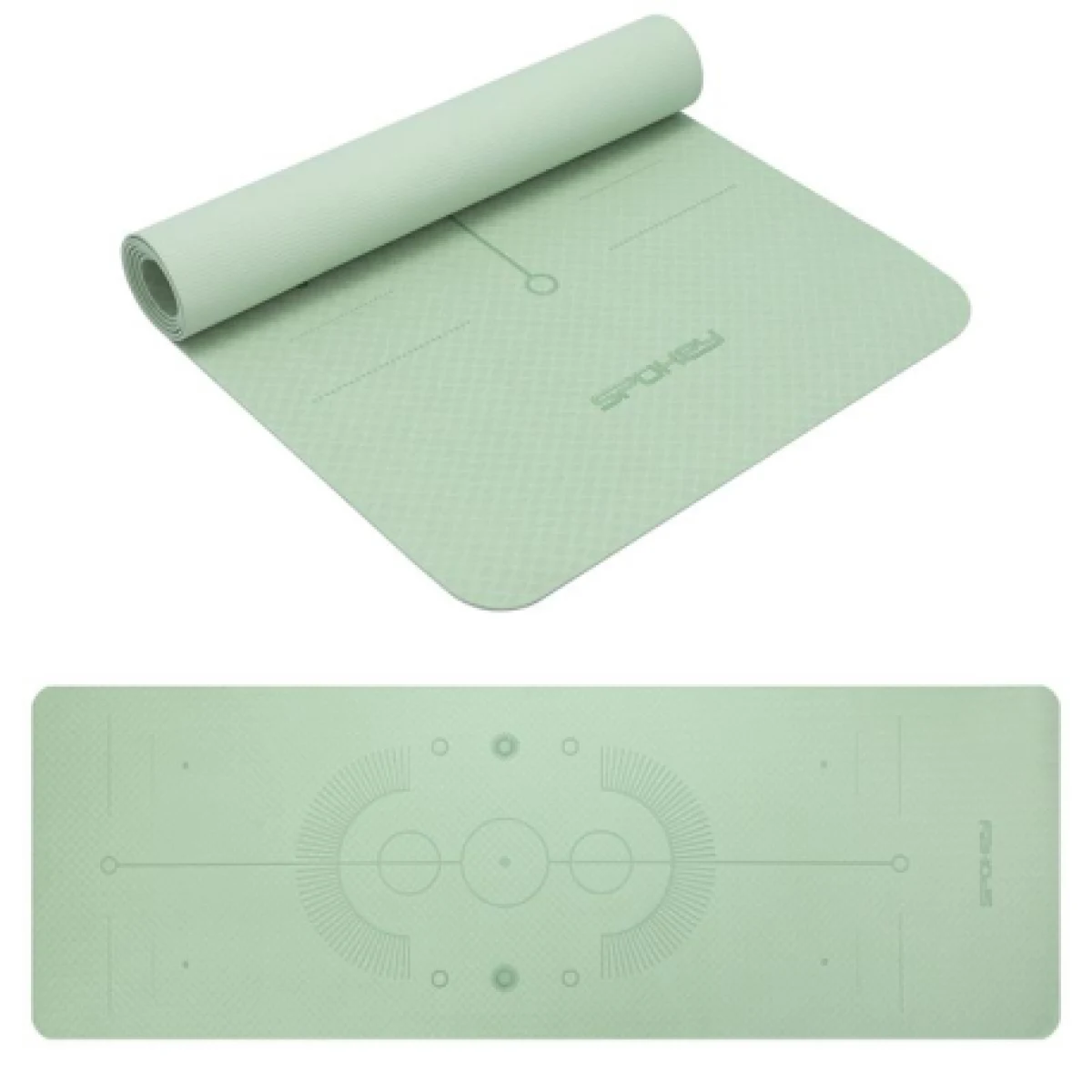 Fitness podložka SPOKEY MANDALA mat 183 x 61 x 0,4 cm green · záber 1