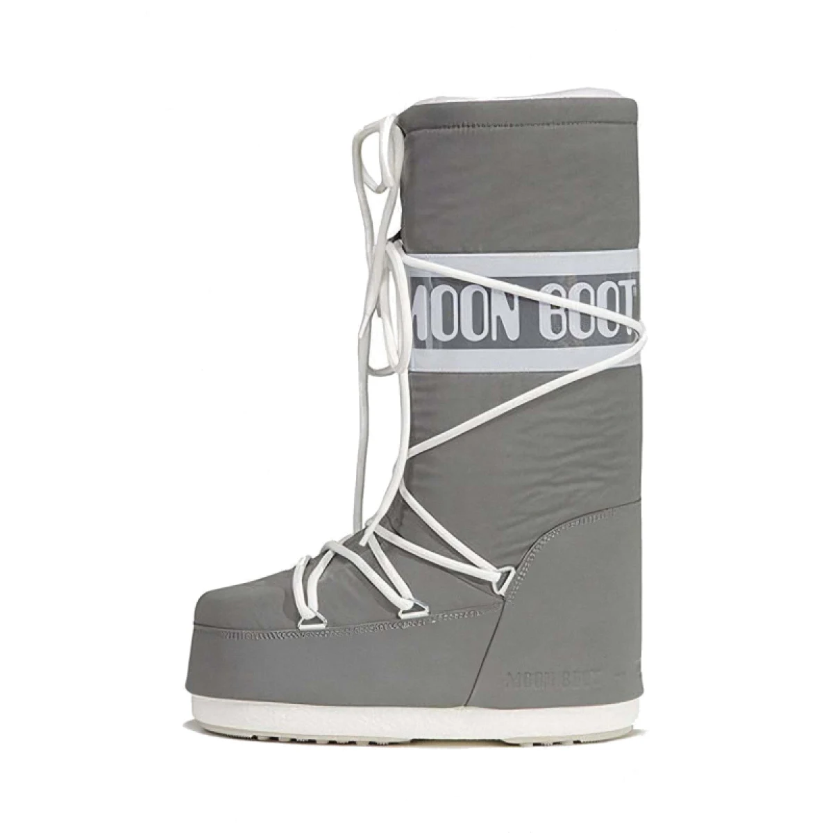 Dievčenské vysoké zimné topánky MOON BOOT ICON REFLEX, 001 silver · záber 2
