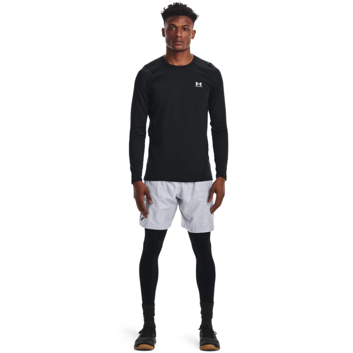 Pánske kompresné tričko s dlhým rukávom UNDER ARMOUR UA CG Armour Fitted Crew-BLK · záber 4