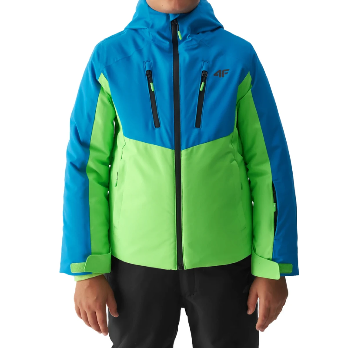 Chlapčenská lyžiarska bunda 4F JUNIOR TECHNICAL JACKET-JAW23TTJAM300-35S-TURQUOISE · záber 3