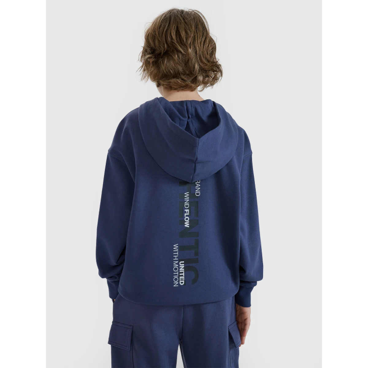 Chlapčenská mikina s kapucňou 4F JUNIOR SWEATSHIRT-JWSS25TSWSM1511-22S-GREY · záber 3