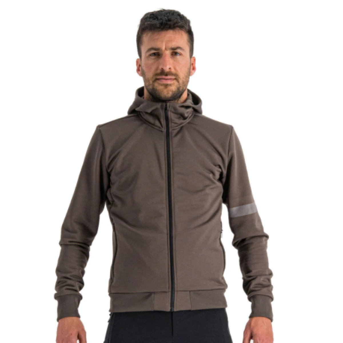 Pánska cyklistická bunda s kapucňou SPORTFUL Giara hoodie, cacao · záber 1