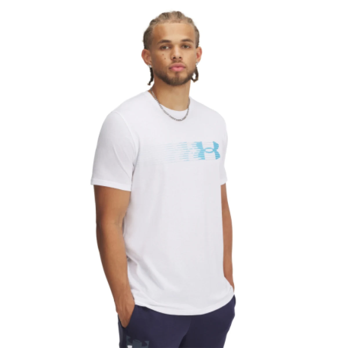 Pánske tričko s krátkym rukávom UNDER ARMOUR UA M LC FLY IN LOGO SS-WHT · záber 1