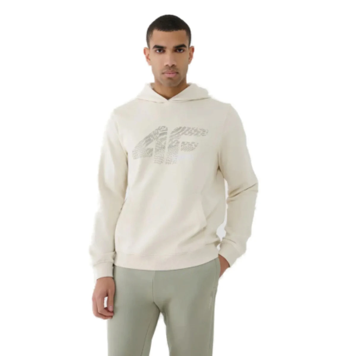 Pánska mikina s kapucňou 4F SWEATSHIRT M1585-12S-CREME · záber 1