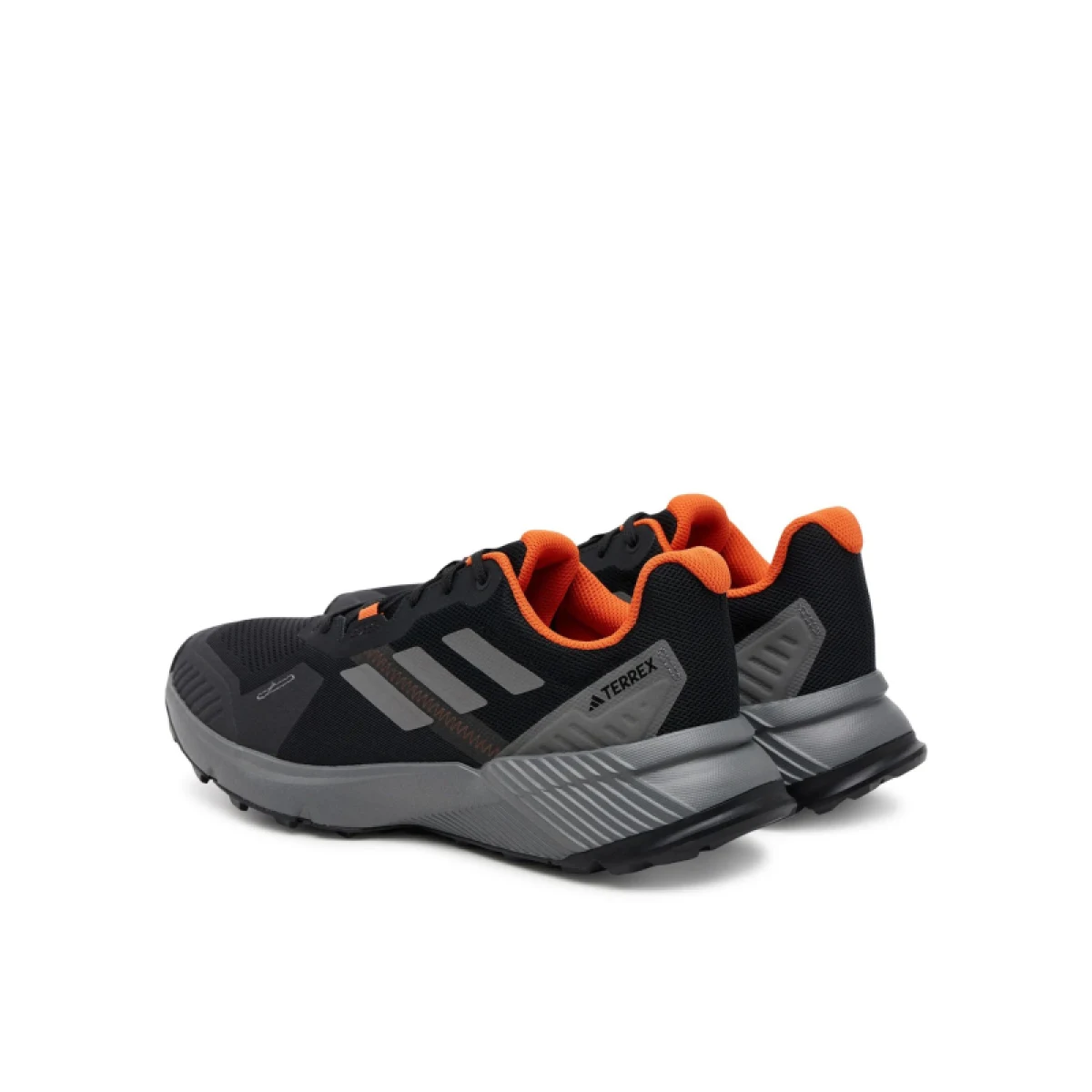 Pánska bežecká trailová obuv ADIDAS Terrex Soulstride M core black grey four semi impact orange · záber 4