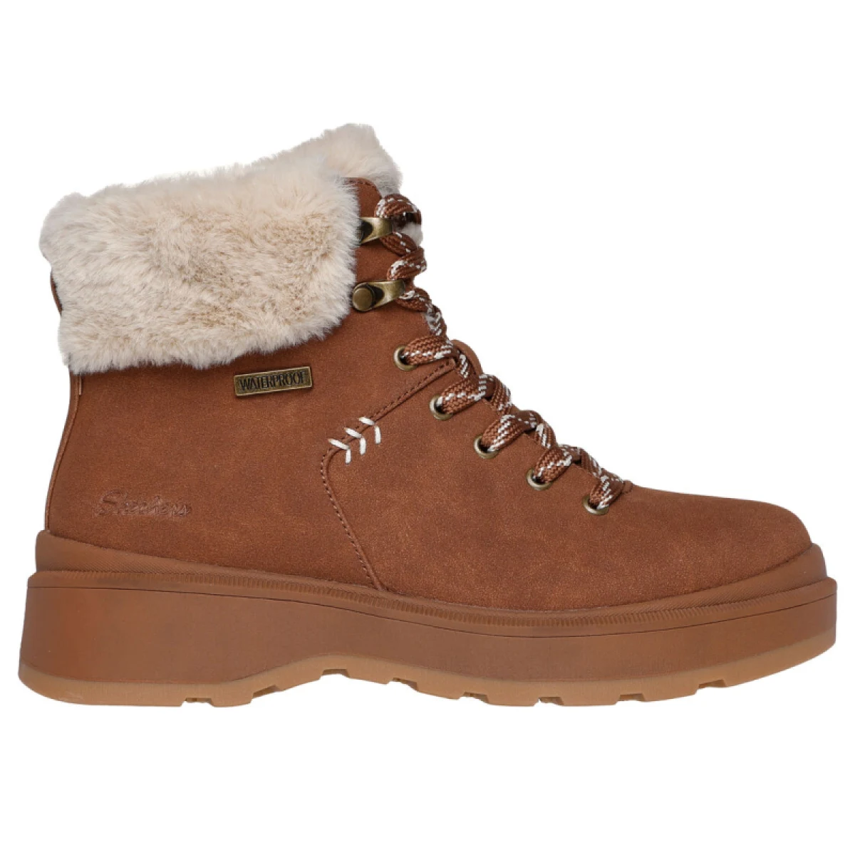 Dámske členkové zimné topánky SKECHERS Park City chestnut · záber 2