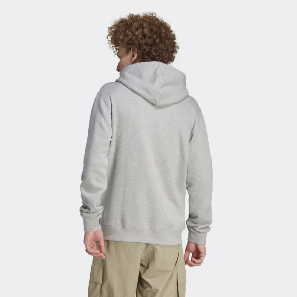 Pánska mikina s kapucňou ADIDAS ORIGINALS TREFOIL HOODY-IM4490-medium grey heather · záber 3