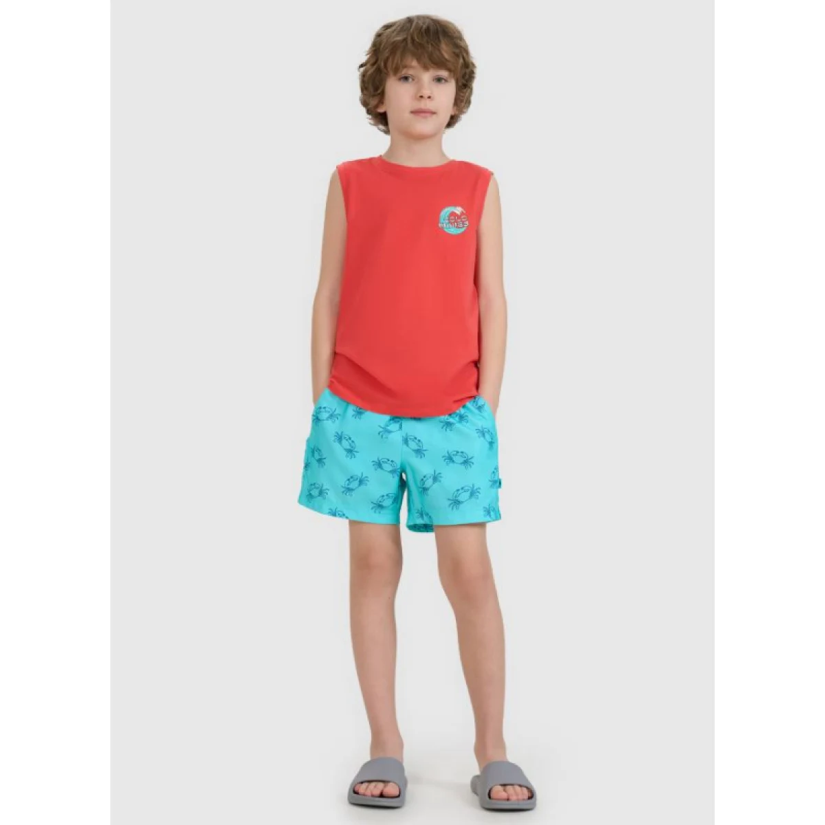 Chlapčenské plavky 4F JUNIOR BOARD SHORTS M121-47A-MINT ALLOVER · záber 2