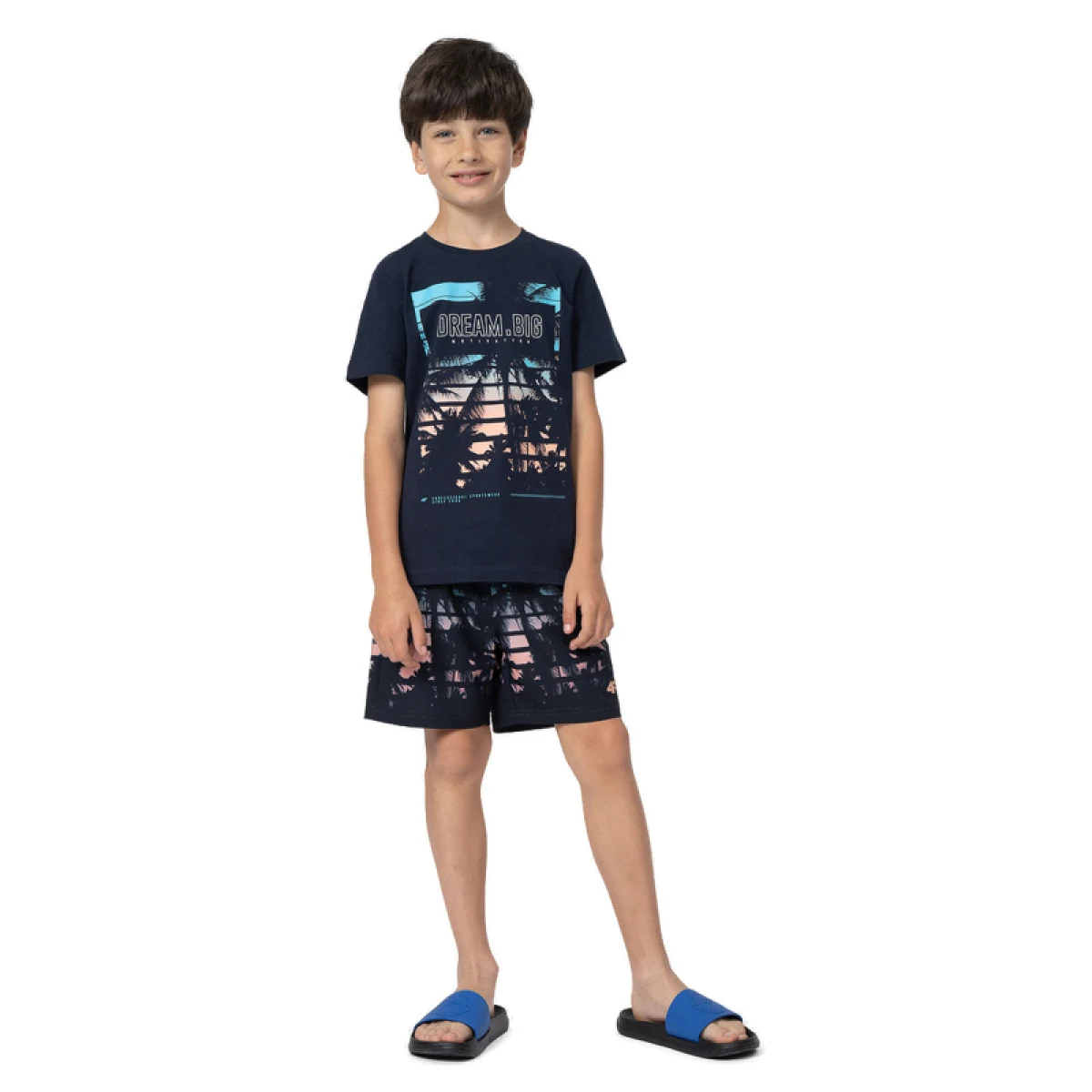 Chlapčenské plavky 4F JUNIOR BOARD SHORTS M021-90A-MULTICOLOUR ALLOVER · záber 2
