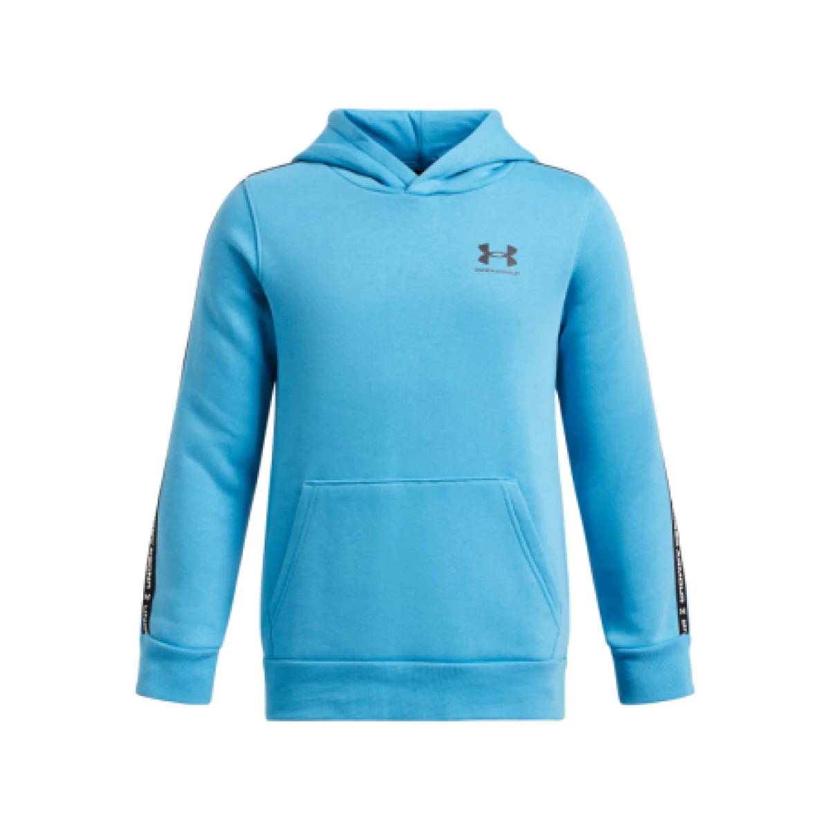 Chlapčenská zateplená mikina s kapucňou UNDER ARMOUR B Icon Flc HD Taping-BLU · záber 1