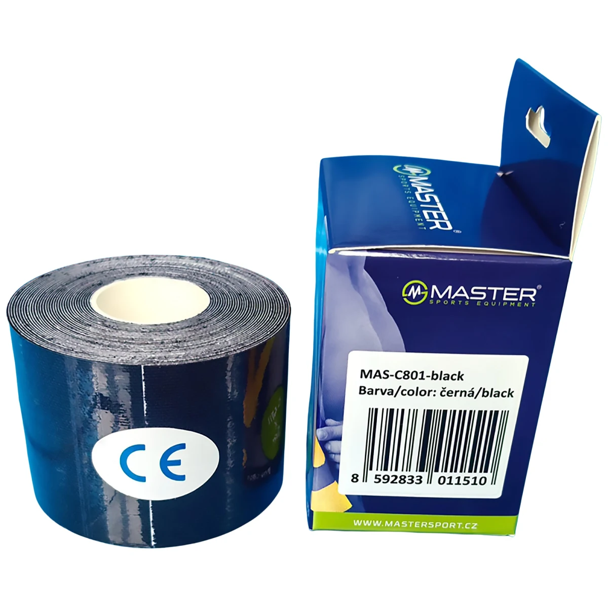 Kineziologická tejpovacia páska MASTER 5 cm x 5 m - čierna · záber 2
