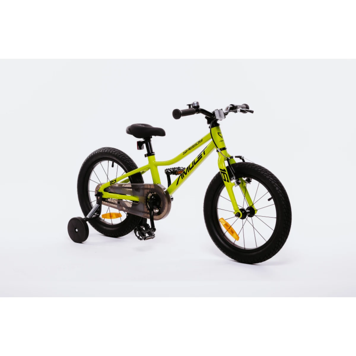 Detský horský bicykel AMULET 16 Speedy, fluo yellow black · záber 3
