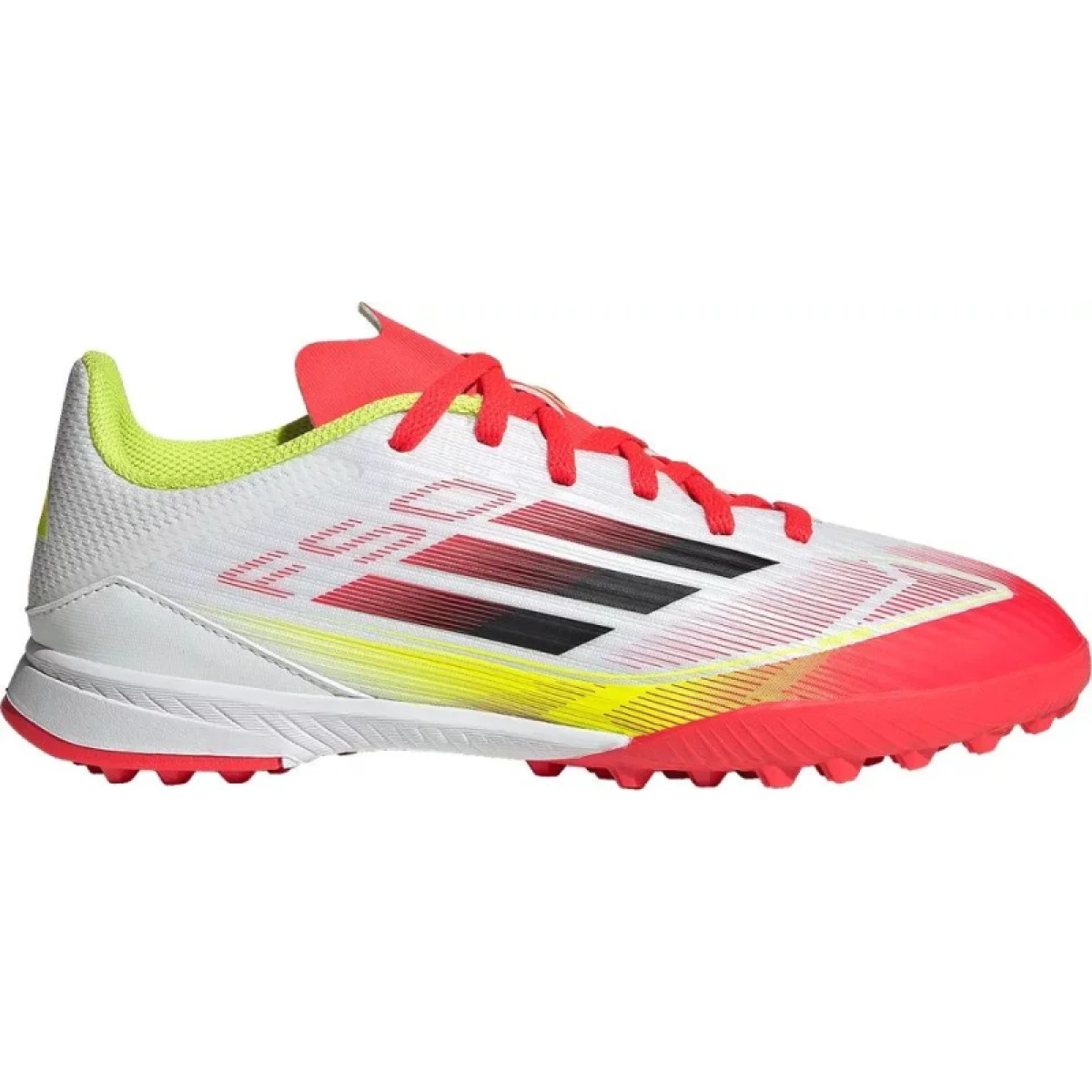 Chlapčenské futbalové kopačky turfy ADIDAS F50 League Jr TF cloud white core black solar yellow · záber 3