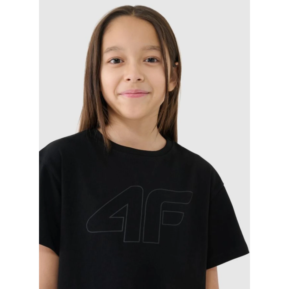 Dievčenské tričko s krátkym rukávom 4F JUNIOR TSHIRT F2333-20S-DEEP BLACK · záber 2