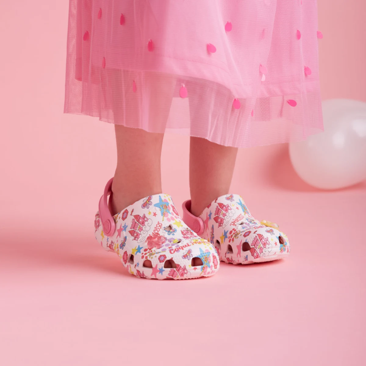 Dievčenské kroksy (rekreačná obuv) COQUI Little Frog + Amulet K white dark pink · záber 5