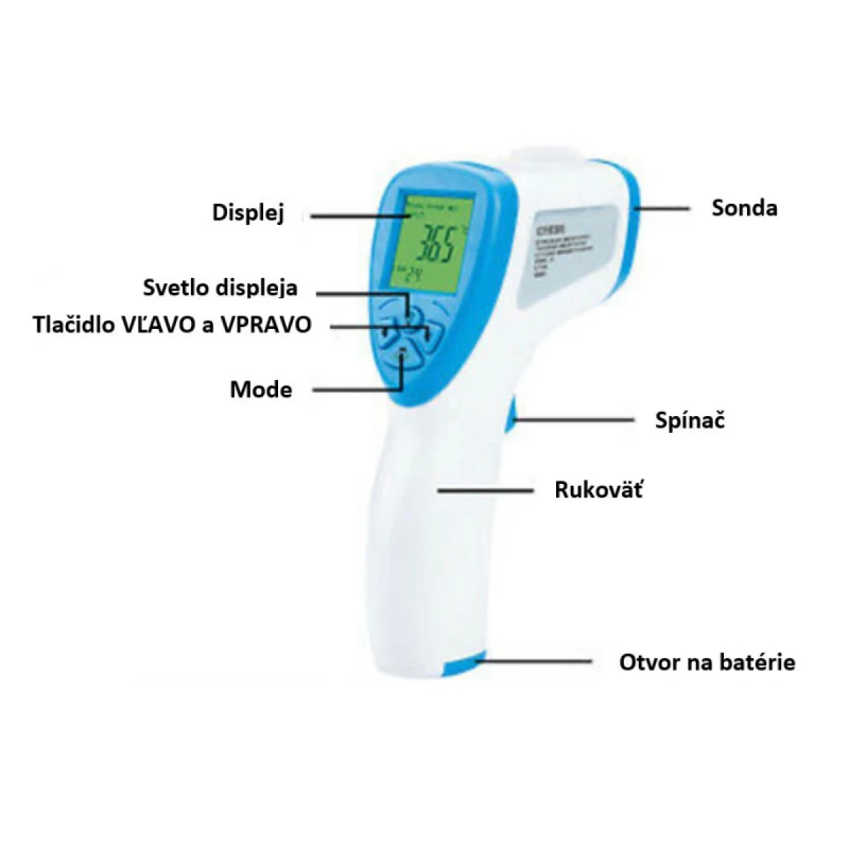Bezkontaktný teplomer EXISPORT Non Contact thermometer · záber 4