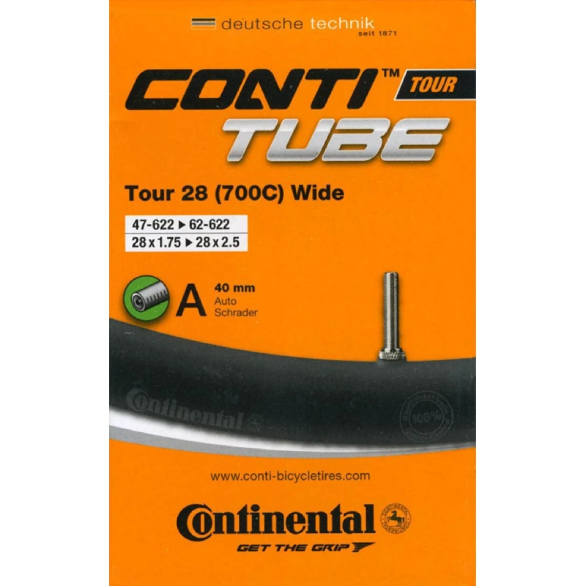Duša na bicykel CONTINENTAL Tour 28 Wide - ventil AV40 · záber 2