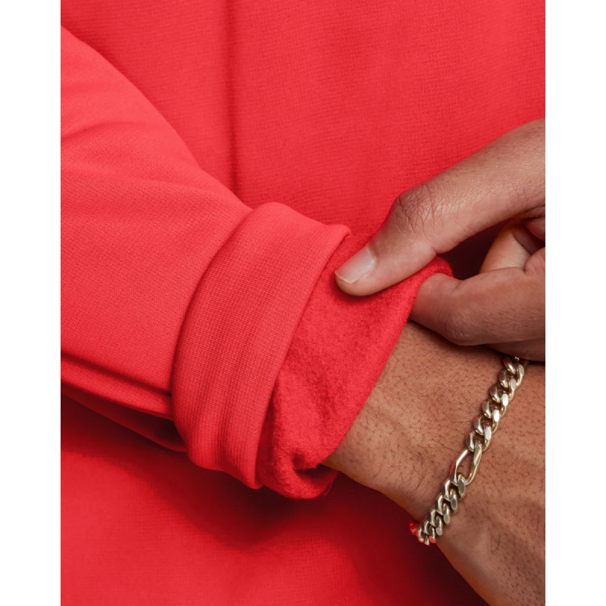 Pánska zateplená tréningová mikina s 1 2 zipsom UNDER ARMOUR UA Armour Fleece 1 4 Zip-RED · záber 3