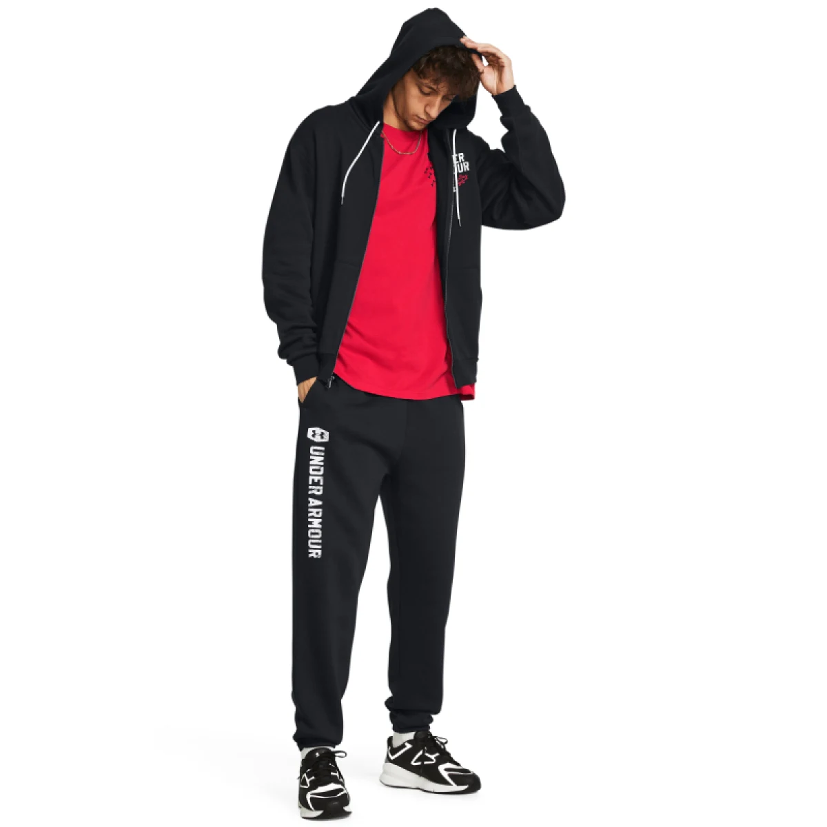 Pánske zateplené tepláky UNDER ARMOUR UA Icon Flc 24 7 Jgr-BLK · záber 4