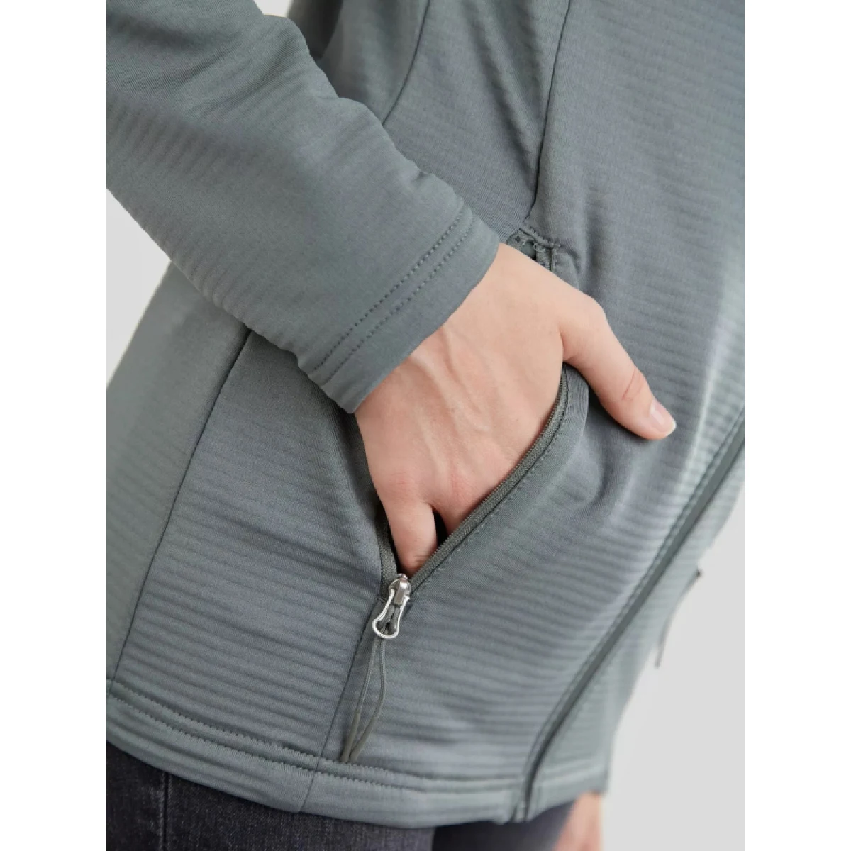 Dámska turistická mikina so zipsom FUNDANGO Share Hooded Fleece-570-rhino · záber 4