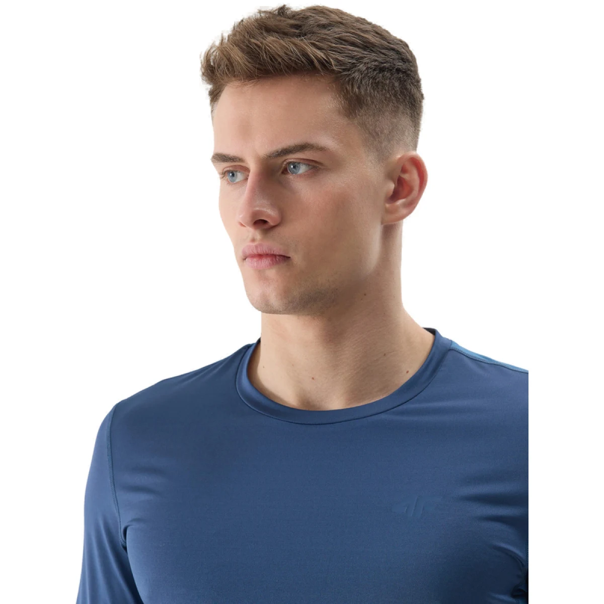 Pánske tréningové tričko s dlhým rukávom 4F LONGSLEEVE FNK-WSS24TFLOM183-32S-DENIM · záber 3