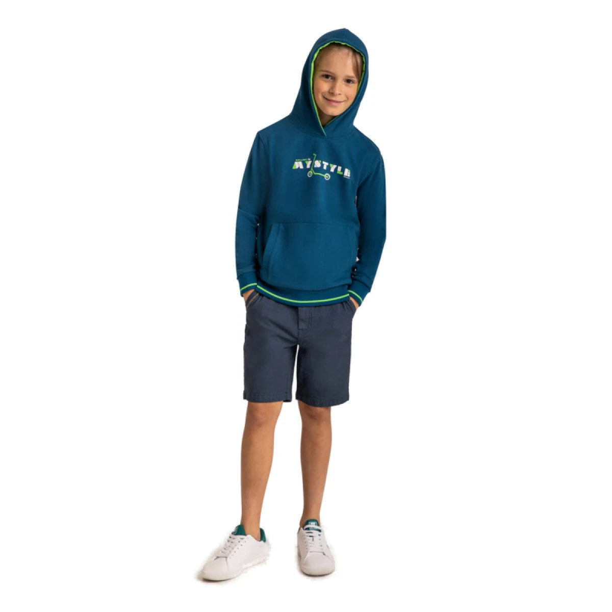 Chlapčenská mikina s kapucňou VOLCANO B-STYLE JUNIOR 613 BLUE DARK · záber 3