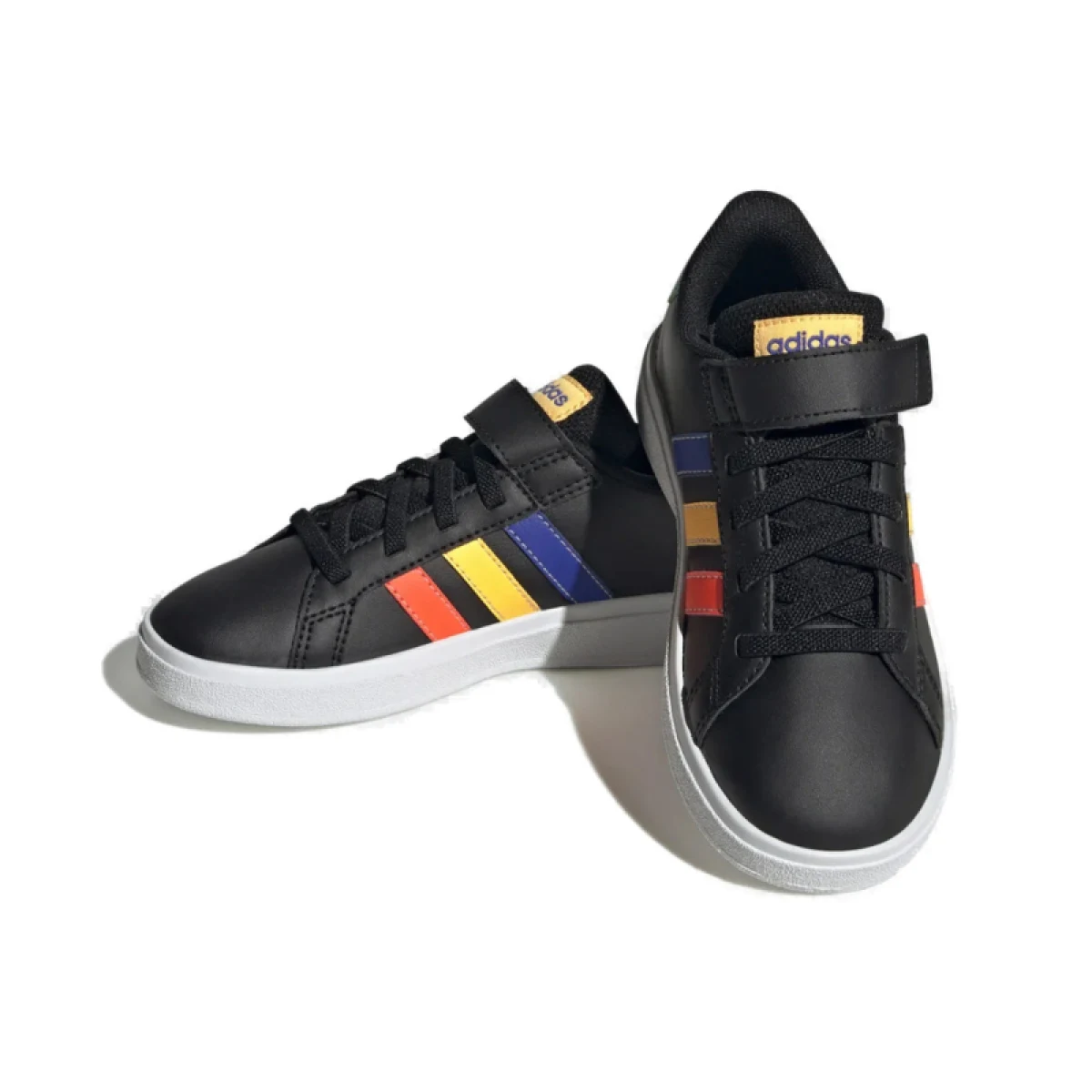 Chlapčenská rekreačná obuv ADIDAS Grand Court 2.0 K core black lucid blue court green · záber 3