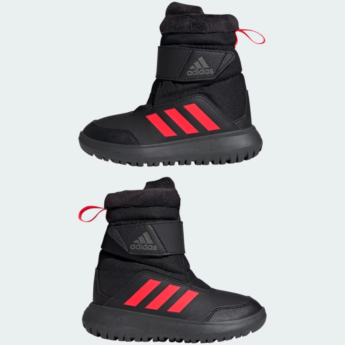 Chlapčenské vysoké zimné topánky ADIDAS Winterplay core black solar red iron metalic · záber 5