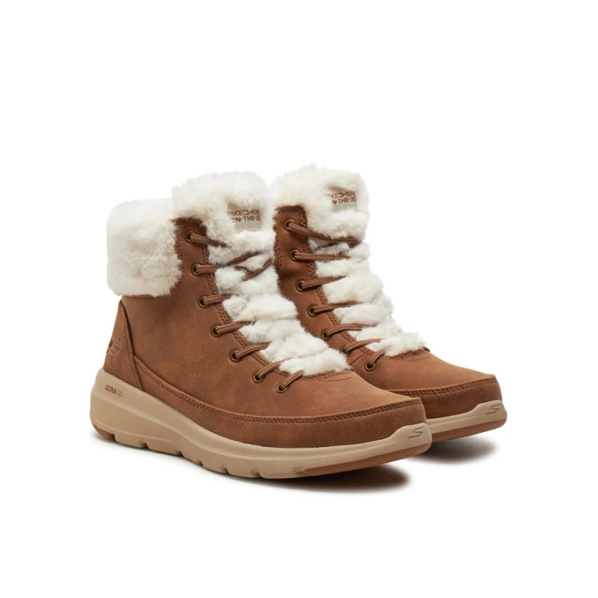 Dámske členkové zimné topánky SKECHERS Glacial Ultra W chestnut · záber 2