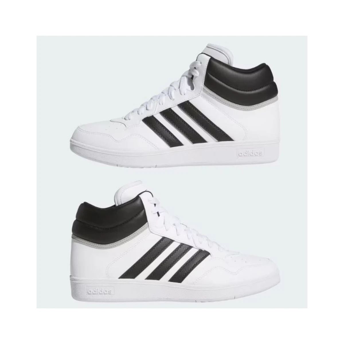Pánska rekreačná obuv ADIDAS Hoops 4.0 Mid M cloud white core black grey two · záber 4