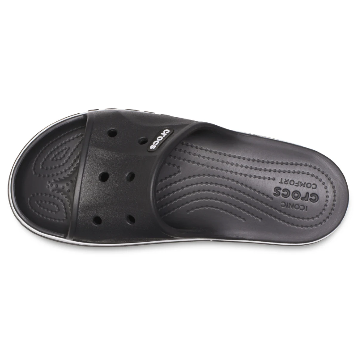 Šlapky (plážová obuv) CROCS Bayaband Slide U black white · záber 3