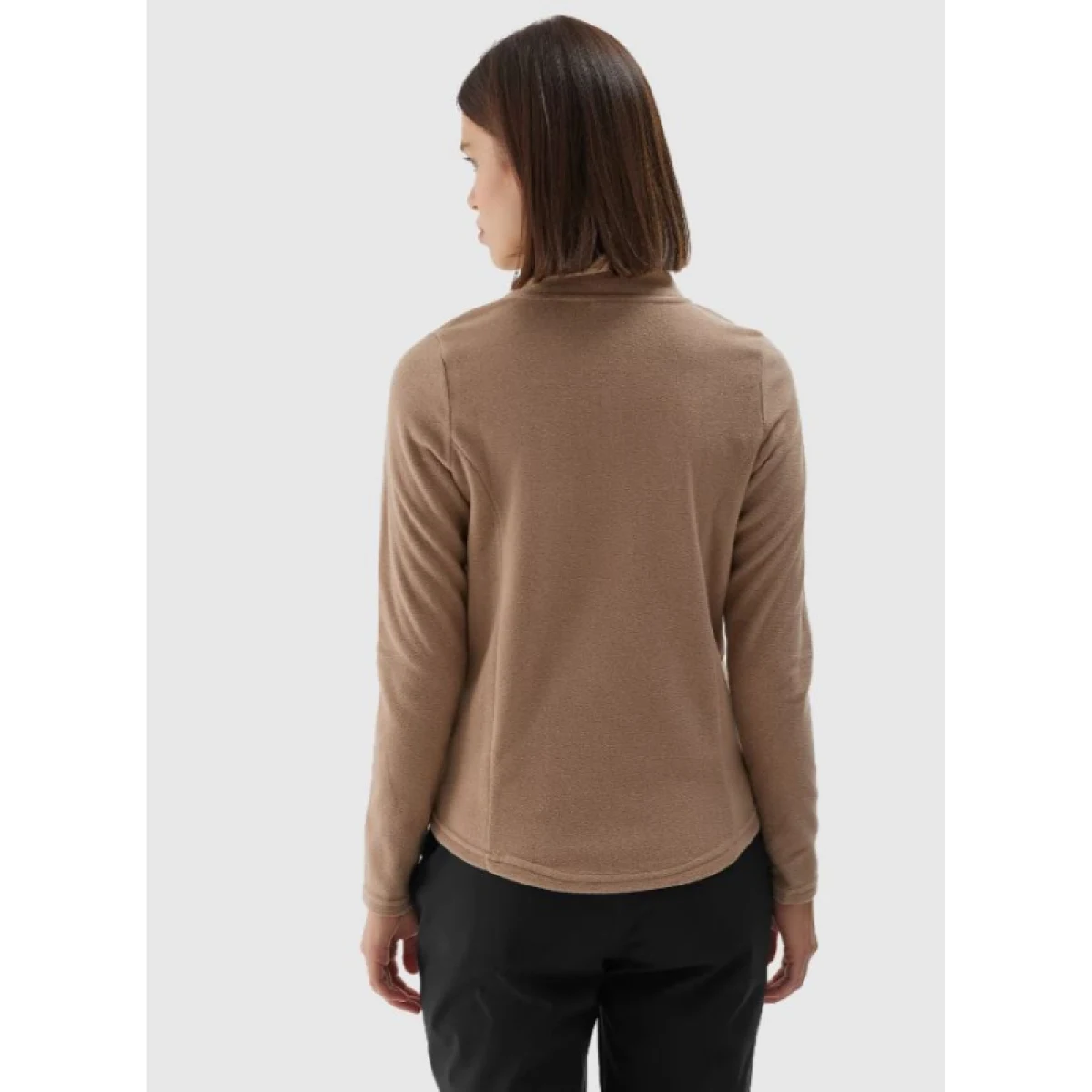 Dámska lyžiarska flisová mikina 4F FLEECE UNDERWEAR-WAW24UFLEF048-82S-LIGHT BROWN · záber 4