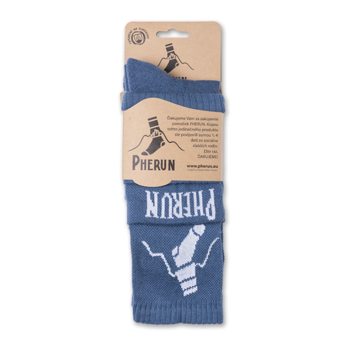 Turistické ponožky PHERUN Jeans Blue · záber 2
