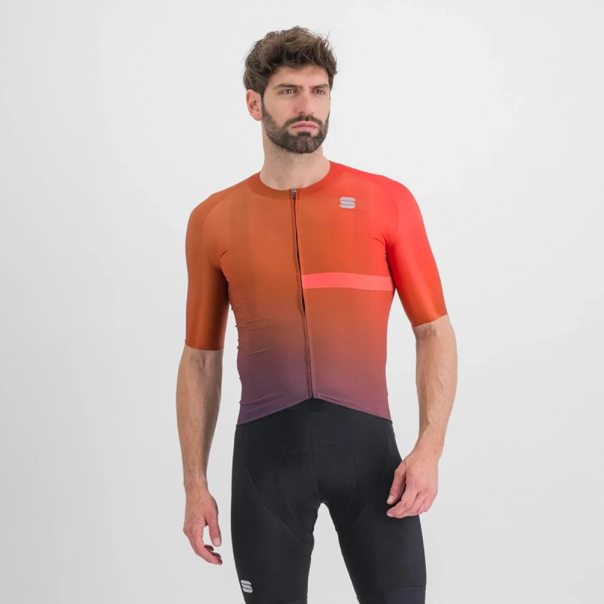 Pánsky cyklistický dres s krátkym rukávom SPORTFUL Bomber jersey, cayenna red pompelmo · záber 2