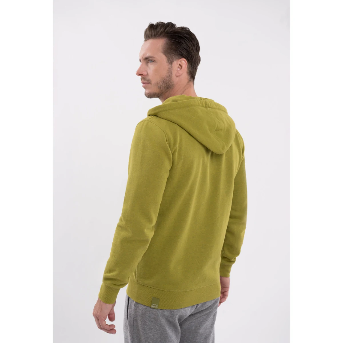 Pánska zateplená mikina so zipsom VOLCANO B-STAR-301M-LIME MEL · záber 5