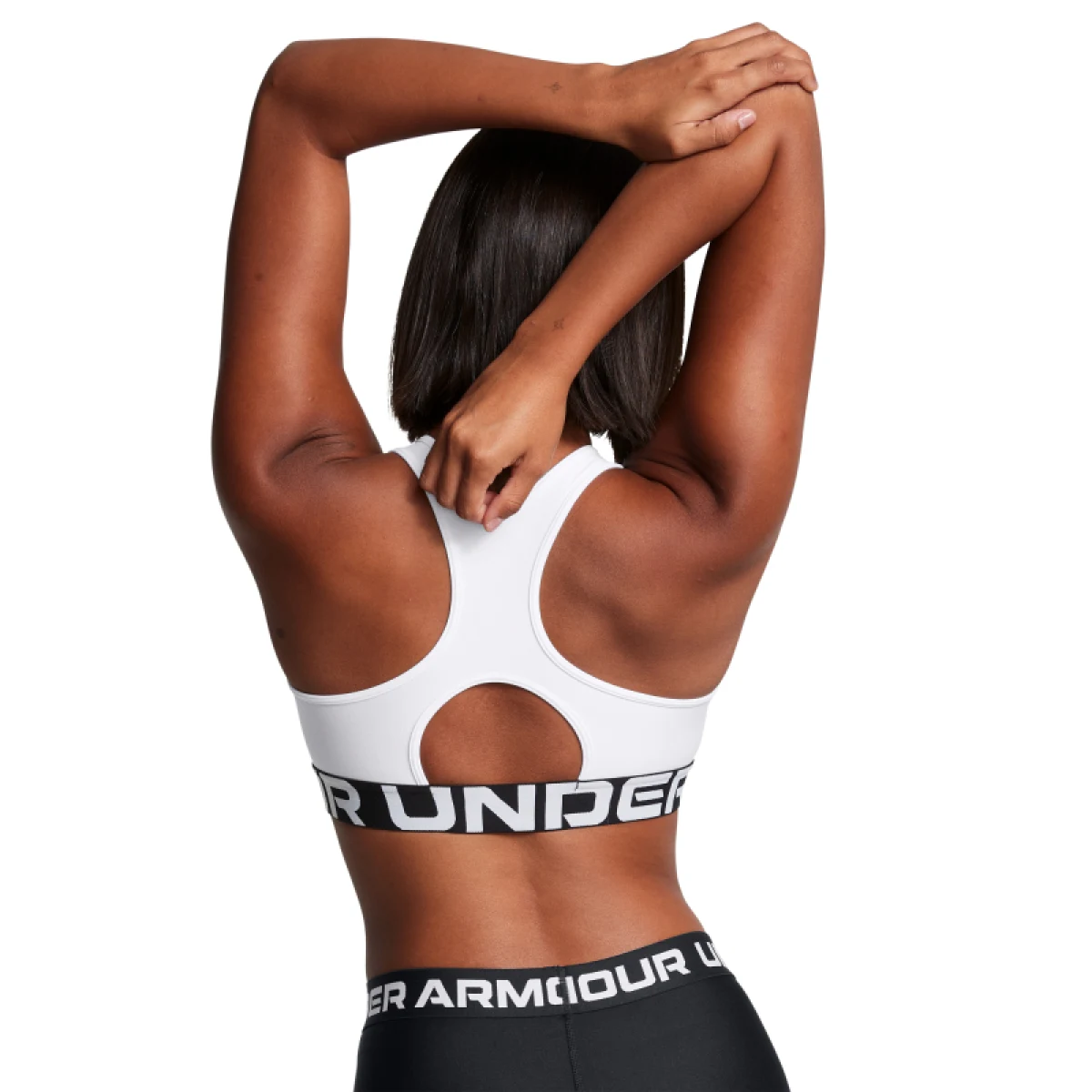 Dámska tréningová športová podprsenka UNDER ARMOUR UA HG Mid Branded-WHT · záber 2