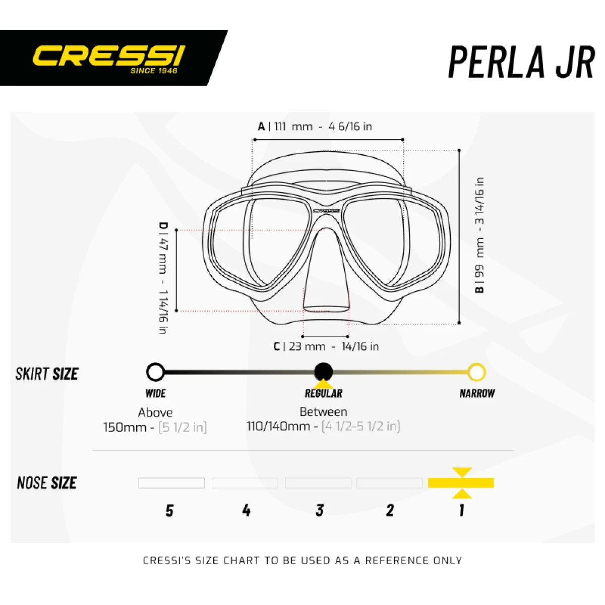 Potápačská maska CRESSI PERLA JR MASK CLEAR AQUAMARINE · záber 5