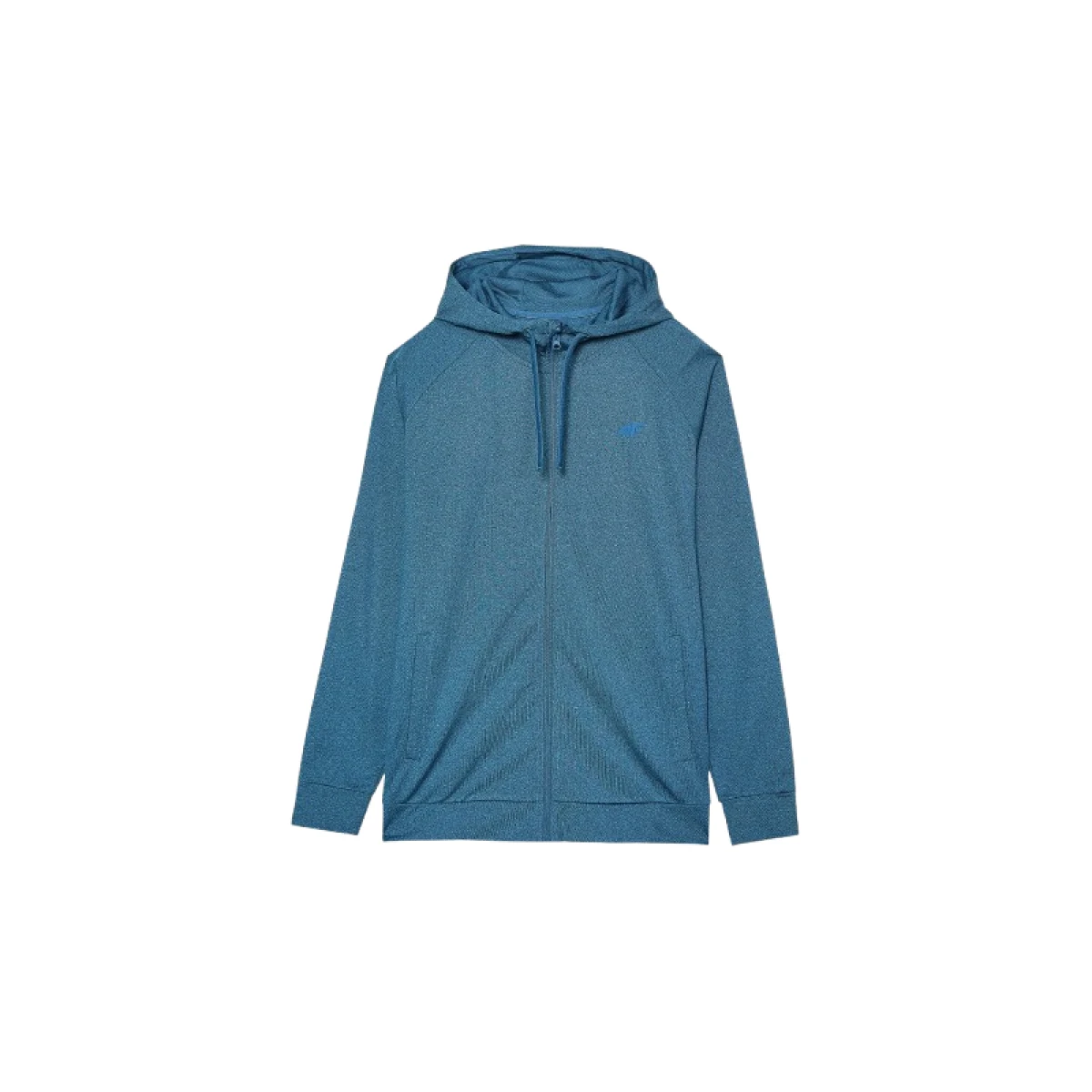 Pánska tréningová mikina so zipsom 4F SWEATSHIRT FNK-WAW24TFSWM404-46M-TEAL MELANGE · záber 5