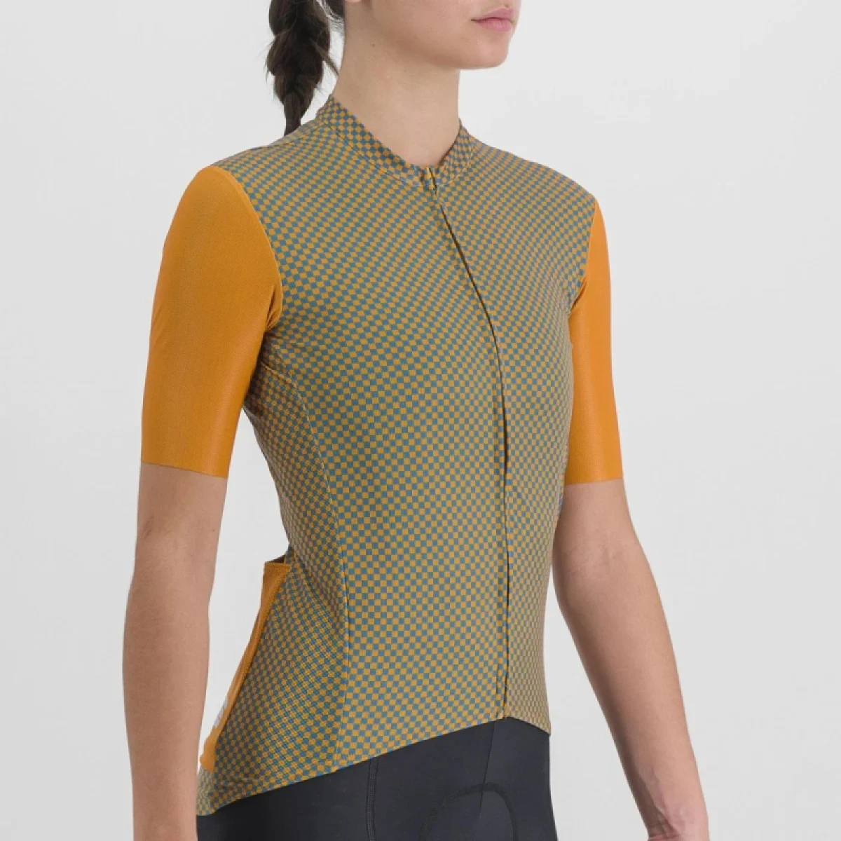 Dámsky cyklistický dres s krátkym rukávom SPORTFUL Checkmate w jersey, dark gold berry blue · záber 4