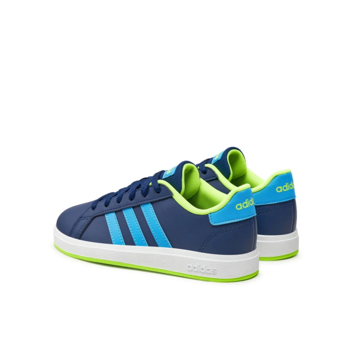 Chlapčenská rekreačná obuv ADIDAS Grand Court 2.0 dark blue blue rush lucid lemon · záber 4