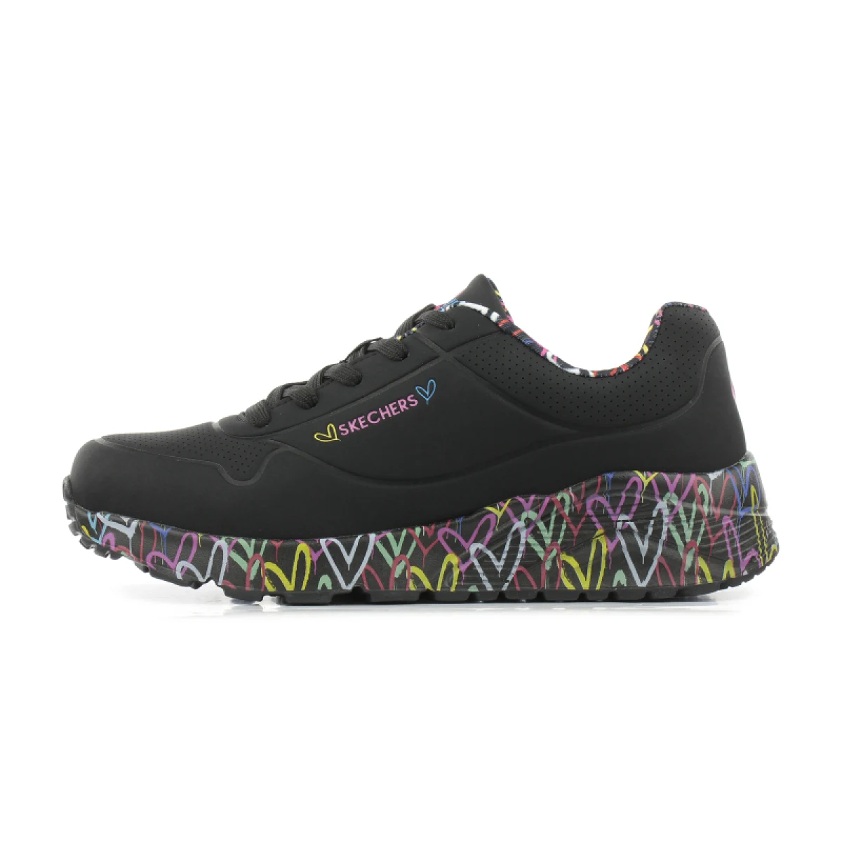 Dievčenská rekreačná obuv SKECHERS Uno Lite Lovely Luv K black · záber 2