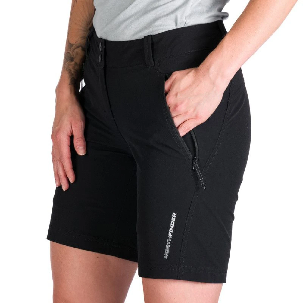 Dámske turistické kraťasy NORTHFINDER GLENDA-269-black · záber 5