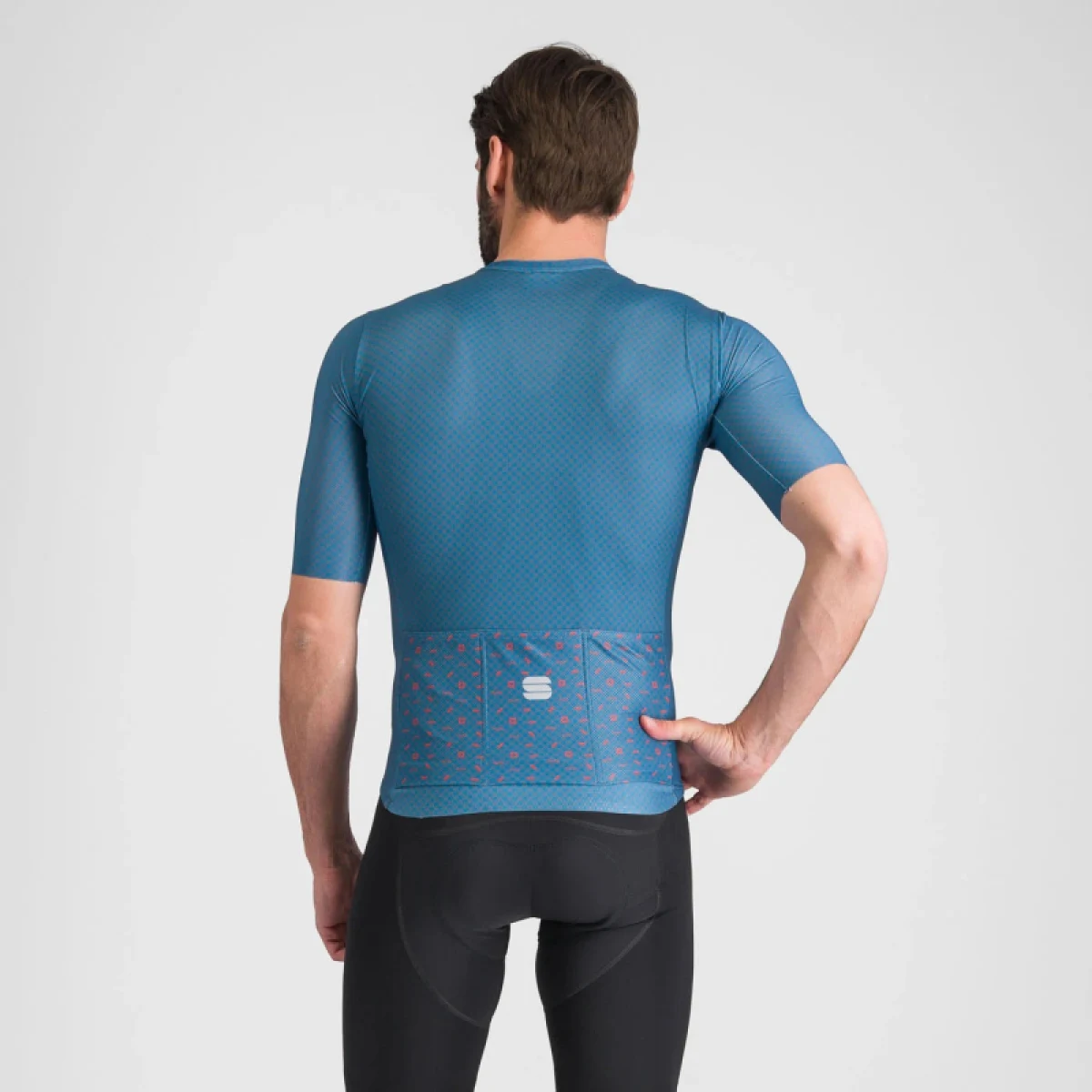 Pánsky cyklistický dres s krátkym rukávom SPORTFUL Checkmate jersey, blue sea berry blue · záber 3